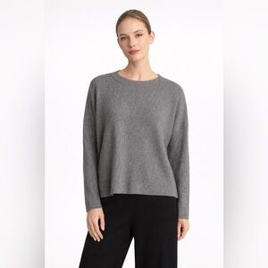 EILEEN FISHER Extra Fine Merino Wool Boxy Crew Sweater Minimalist